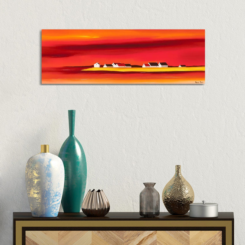 Sundown I by Hans Paus - Wrapped Canvas Panoramic Painting, 30.48 cm H x 91.44 cm W x 1.91 cm D