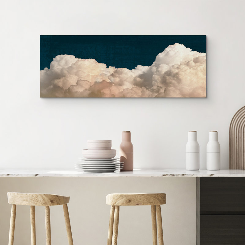 Nuage pastel sur toile, 2 pièces, Toile tendue, H 24 po x l 32 po, Ne s’applique pas