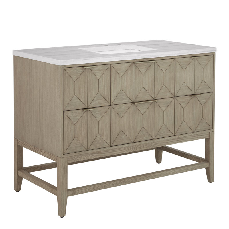 Emmeline 48'' W Single Vanity, Charcoal Soapstone, 8" Widespread