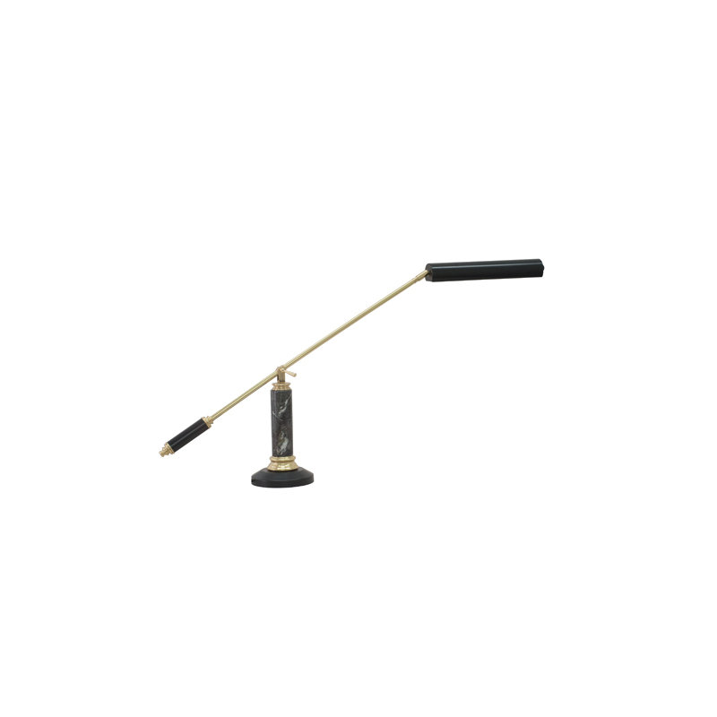 Lampe de 28 po à balance piano Dante, Noir / Laiton
