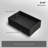MonBlari 22" X 14" Rectangle Solid Surface Matte Black Flutted Vessel Sink-126479013