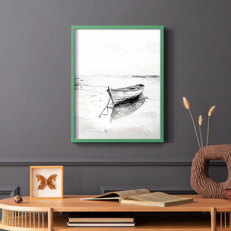 NAUTICAL Series CDL XXXVI - Impression encadrée de qualité supérieure - Prêt à être accroché - Aucun clou requis, Vert