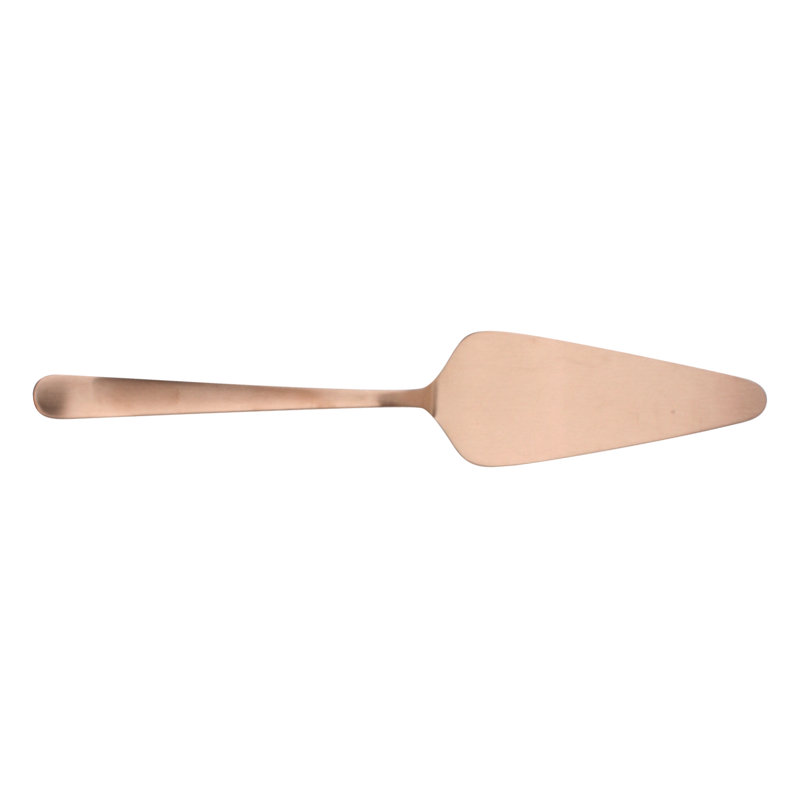Piece Stainless Steel (18/10) Wood Stainless Steel Cake Server, Matte Copper