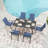 6-Piece Outdoor Dining Chairs Set with Ergonomic Seat, 350 lbs Capacity, Waterproof & Rust-Resistant-1140002236