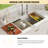 33” Under-mount Dual Basin 50/50 Quartz Kitchen Sink In White Deep Double Bowl Granite Composite Workstation Kitchen Sink with Accessories-115699959