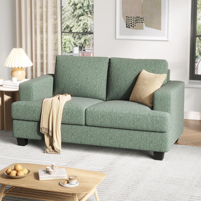 63" 2-Seater Upholstered Square Arm Sofa