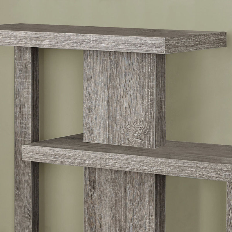 Raelie 3-Tiered Contemporary Dark Taupe Accent Table, 33.82" H X 31.22" W X 11.55" D