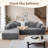 No Assembly Required Compression Packed Bonless Corduroy Fabric Sofa-995107884-991006486