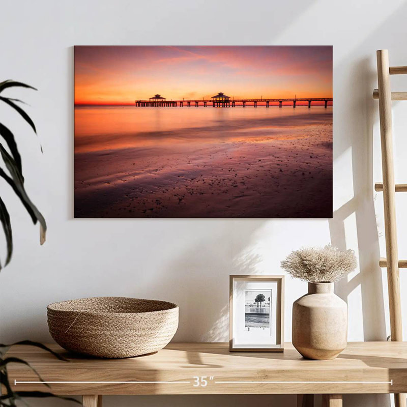 Nicci Panoramic Myers Beach Sunset, 16" H x 24" W