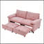 Canapé-lit convertible en velours de 73 pouces avec canapé-lit et matelas escamotable-1214033648