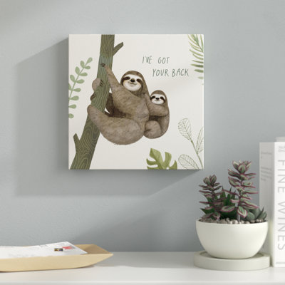 Sloth Sayings III 1 Piece Wrapped Canvas Painting
