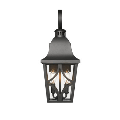 Hayes Outdoor Metal Wall Lights with Clear Glass