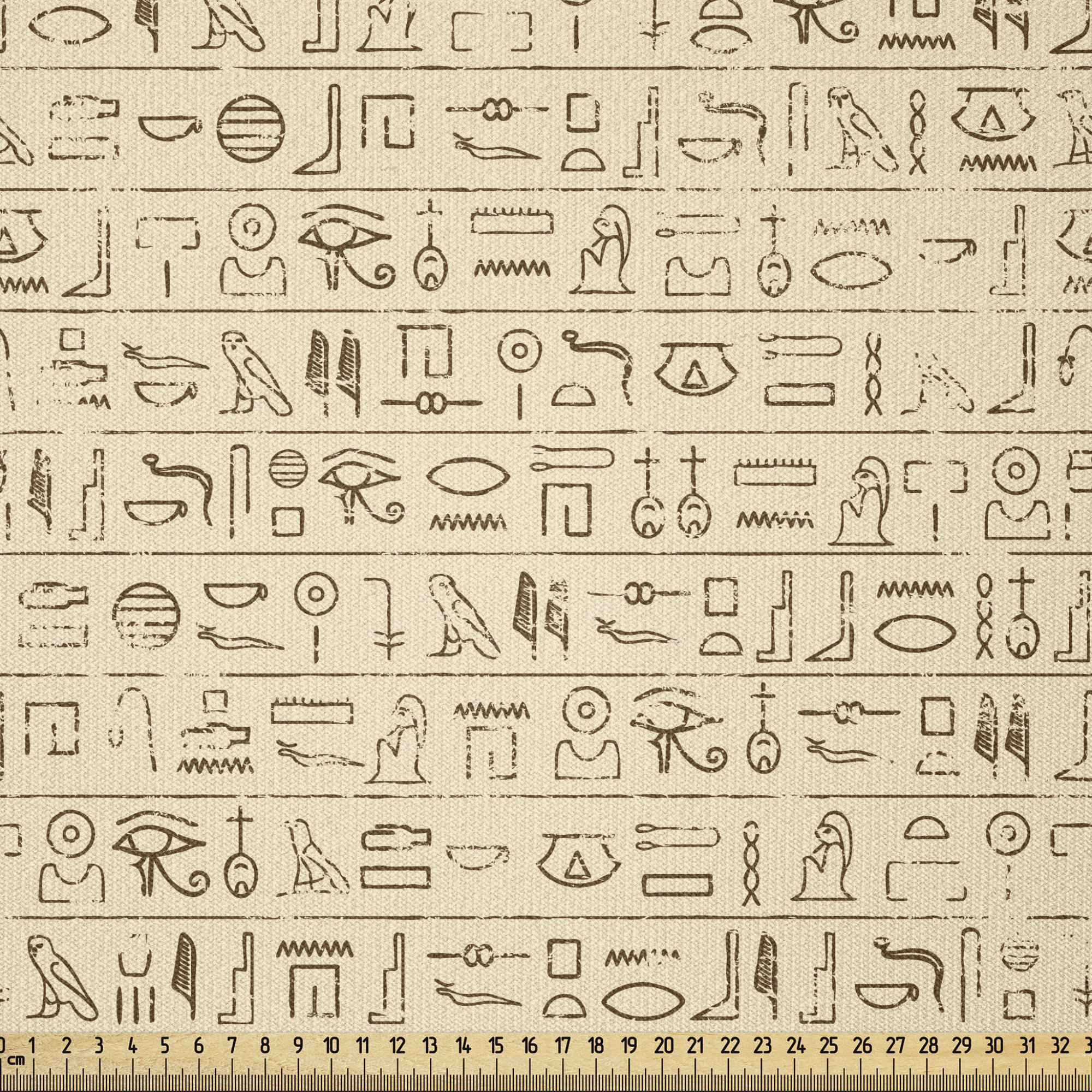 Bless international Tissu imprimé égyptien à la verge, bordures de