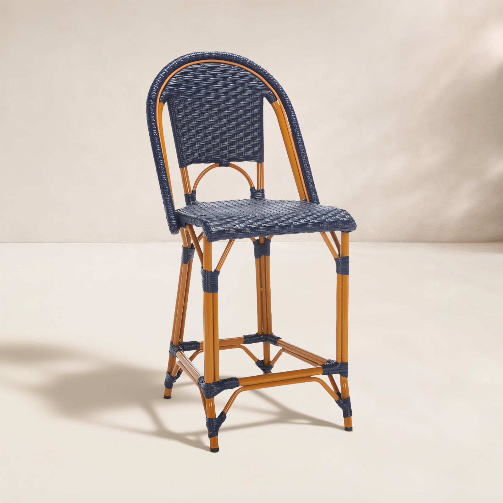 Kesa California 25" Patio Counter Stool, Navy