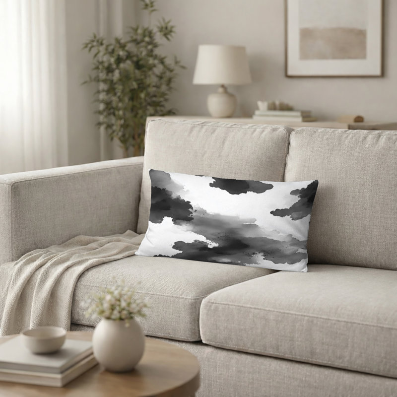 Coussin décoratif abstrait Abstract, H 12 po x l 20 po
