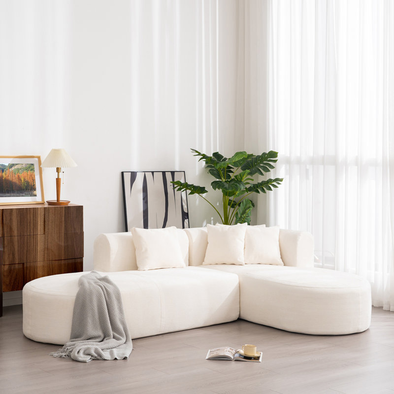 Canapé modulaire de style contemporain Boneless, Beige