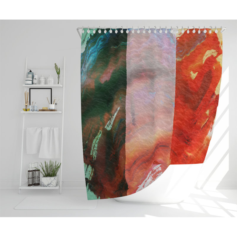 Irish Flag Designer Shower Curtain