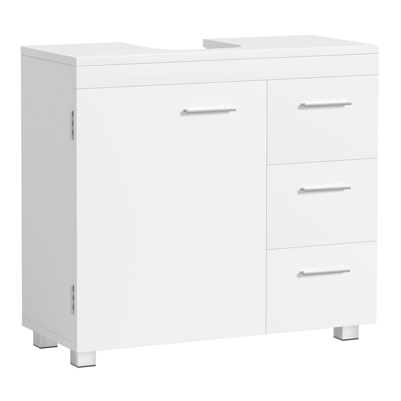 70mm Single Bathroom Vanity with Basin, White