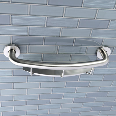 Barre d'appui 18 po avec tablette en laiton brossé Meridian Kingston Brass