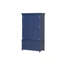 Grande armoire de rangement autoportante en bois avec 8 portes, 3 tablettes réglables, 7 tiroirs et 8 porte-bouteilles-133038291