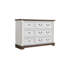 Commode 6 tiroirs style campagnard avec base en bois rustique, commode de rangement pour la chambre à coucher, le salon, belle et robuste