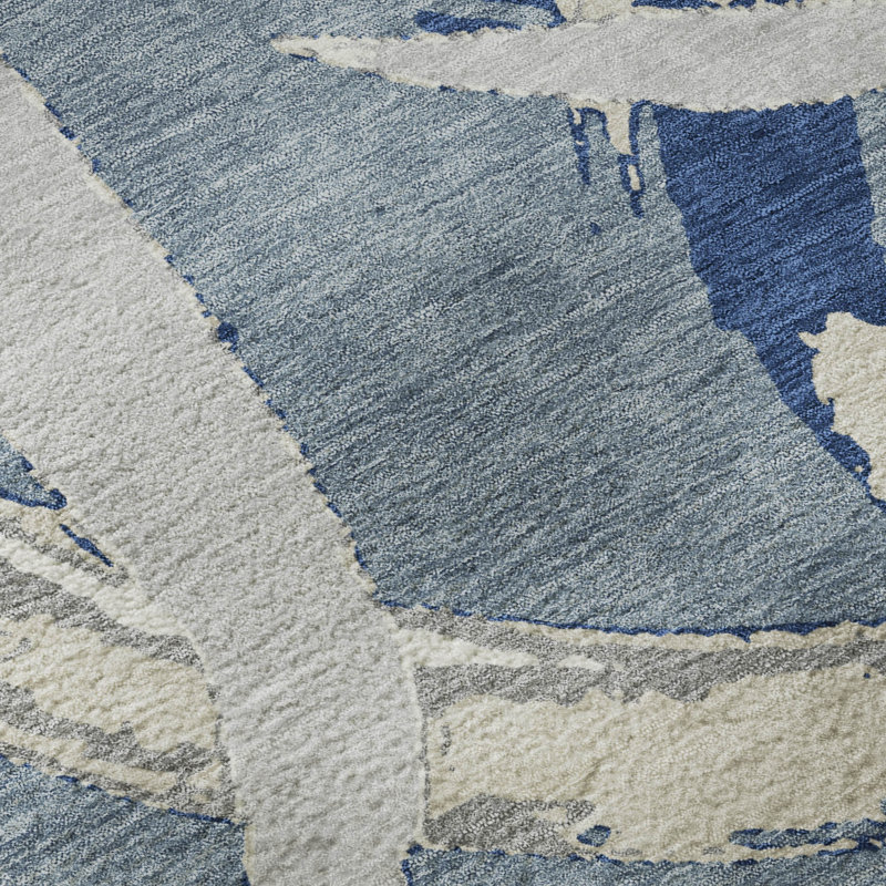 Premium Machine Washable Mayfield AMF1022 Circles Rug, Rectangle 5' x 7'6"