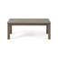 Ensemble de conversation d'extérieur 4 places en bois d'acacia Temecula: finition grise avec coussins gris foncé, causeuse, table basse et 2 fauteuils club