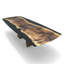 Ezio Walnut Wood Dining Table-475936526