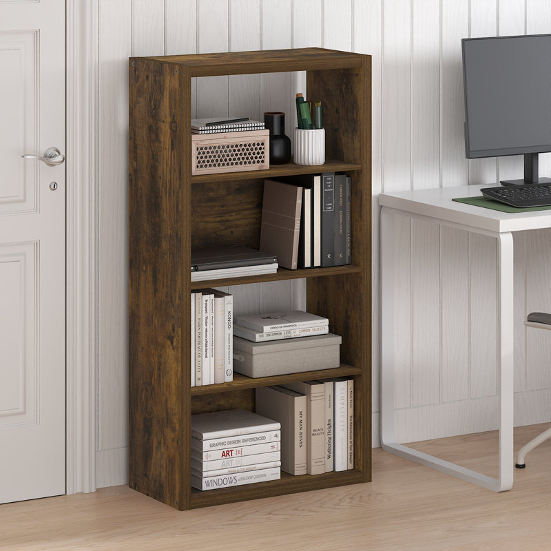 Viola Open Shelf Bookcase, Bookshelf,, (4 Shelves) 45.4"H x 23.2"W x 11.3"D, Amber Pine