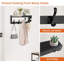 Portemanteau mural avec tablette, portemanteau mural avec crochets à clés et porte-courrier, étagère d'entrée en bois flottante avec crochets et rangement, porte-chapeau pour porte-clés mural