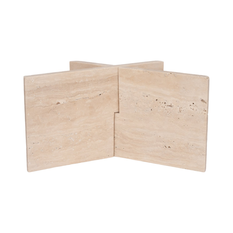 Nazeerah Stone Novelty Decorative Tray, Tan Travertine