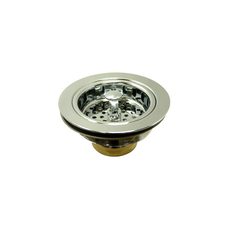 3.5" Grid Kitchen Sink Drain, Polished Chrome
