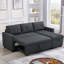 Canapé modulaire rembourré escamotable avec méridienne de rangement, canapé d'angle convertible-1280363397