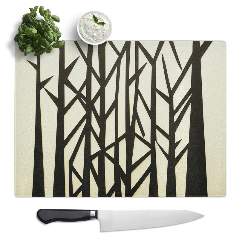 Desirable Abstract Pine Trees  Glass Chopping Board
