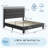 Platform Bed Frame with Adjustable Headboard, Fabric Upholstered and Wooden Slats Support, Heavy Duty Mattress Foundation, No Box Spring Needed, Easy Assembly-906929455