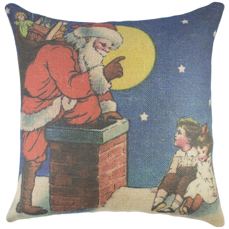 Santa Reversible Throw Pillow
