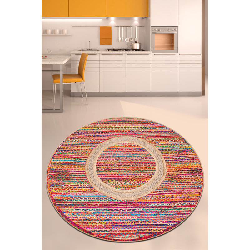 Tapis antibactérien 100% polyester d'un diamètre de 39,4 pouces | Hauteur des poils de 10 mm, 700 g / m² | Dessous antidérapant, lavable à la machine à 86 ° F | Parfait pour le salon, la chambre à coucher et l'aire de jeu des enfants, facile d'entretien