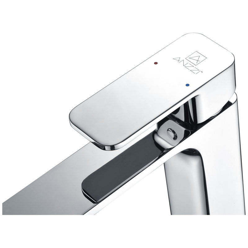 Single-Hole Bathroom Faucet with Drain Assembly, Polished Chrome