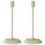 Mini lampe en fer recouverte de poudre ivoire