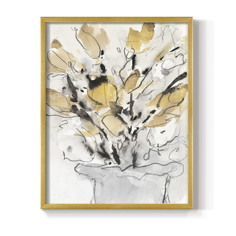 «Seasonal Gatherings II», reproduction encadrée - bois massif, H 21 po x l 17 po, Doré