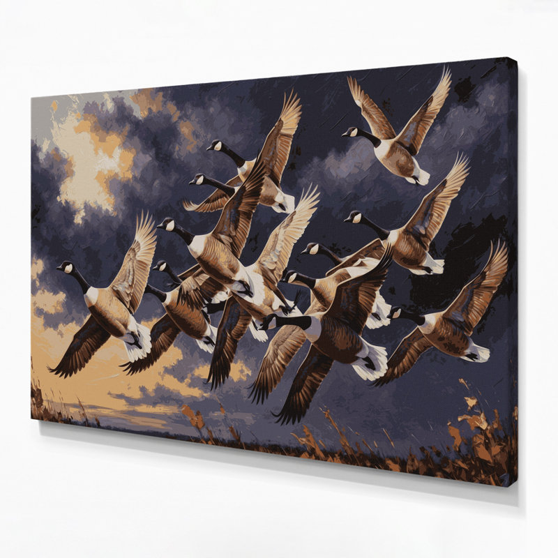 Oiseaux Canada, toile mauve sur toile mauve, H 11 po x l 14 po