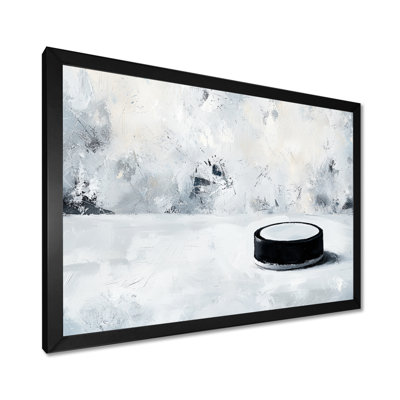Hockey Puck And Ice - Sport Hockey Print Wall Art