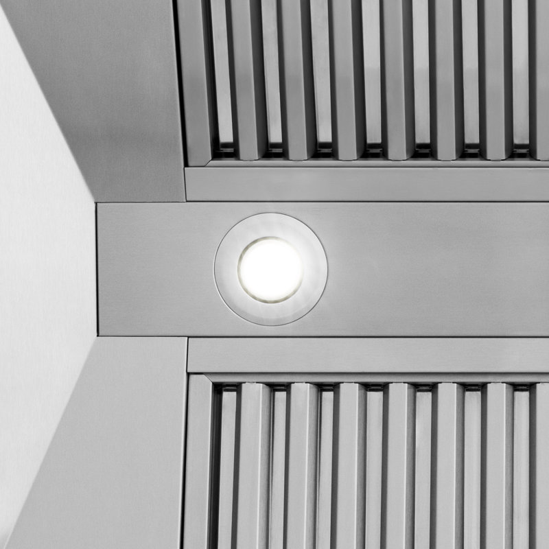 48" 700 CFM Ducted Wall Mount Range Hood, Stainless Steel
