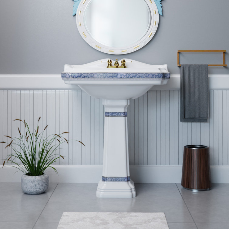 The Renovators Supply Inc. 22.88'' White Porcelain Rectangular Bathroom Sink with Overflow