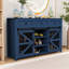 Buffet industriel moderne avec portes de grange coulissantes, tablettes réglables-119498273