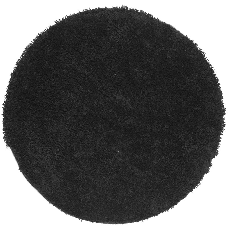 Assar Black Area Rug, Round 4'