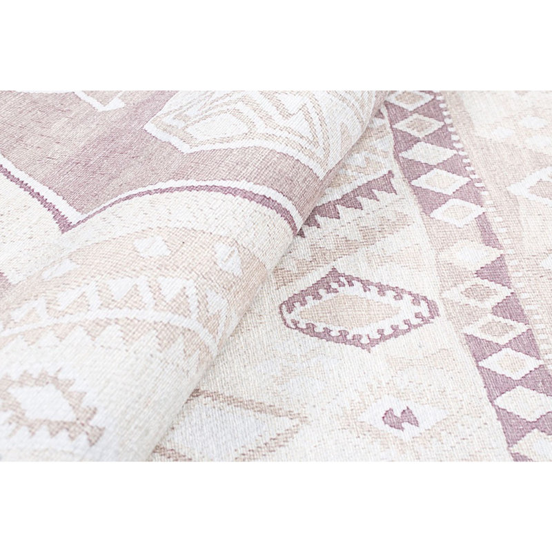 Tapis luxueux lavable à la machine, 4,9 x 7,5 pieds, 100% polyester, 1850 g / m², hauteur des poils: 0,2 pouce | Envers écologique en polyester recyclé | Parfait pour le salon et la chambre à coucher, conception douce et durable