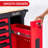 36.2-inch Rolling Large Tool Chest Cabinets 7 Horizon Drawers And 1 Vertical Side Drawer And 4 Wheels, Workbench Rubber Wooden Table, Rolling Toolbox With Drawers Locking System