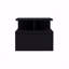 Table de chevet flottante, table de bout, tiroir de table d'appoint, tablettes ouvertes - noir