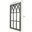 Miroir mural arqué pour fenêtre, H 37,5 po x l 24 po, brun-1593044700